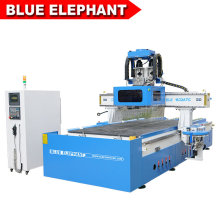 Double Tool Change China Wood Working CNC Router with Boring Head for Making Furniture